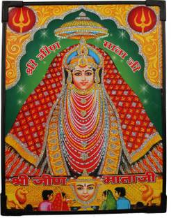 Dharmikk Jeen Mata Photo Frame Religious Frame