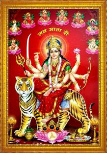 jog craft durga maa photo | mata ji photo| maa durga photo| durga 9 roop photo Religious Frame