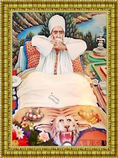 BISRAT CREATIONS Baba Nand singh photo frame | unbreakable acrylic sheet | size=10 inch/13.5 inch Religious Frame
