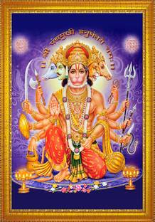 jog craft panchmukhi hanuman ji photo frame, panchmukhi hanuman photo Religious Frame