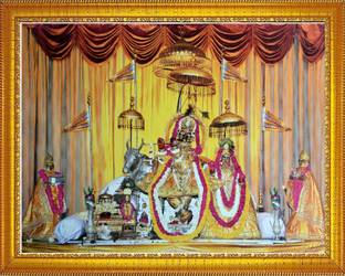 Darsh Craft Govind Dev Ji/Radha Govind Ji Religious Frame