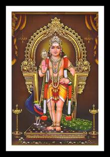 DIGITOUCH DESIGN God Murugan,Subramanya Swamy,Balamurugan,Karthikeya Photo Frame 8x6 inch Religious Frame