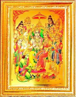 SUNINOW Big size Ram Darbar photo frame ( 12 X 16 INCH ) Religious Frame