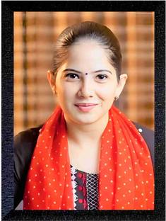 ER HANDICRAFT JAYA KISHORI JI A4 SIZE GLOSSY PHOTO Religious Frame