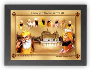 Nuoshopping Guru Nanak Dev Guru Gobind Singh Ji/Waheguru/sikh guru wall hanging photo frame Religious Frame