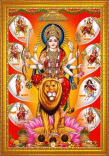 jog craft durga maa photo | mata ji photo| maa durga photo| durga 9 roop photo Religious Frame