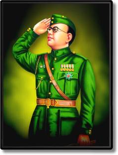 HitechMart Netaji Subhash Candra Bose Laminated Photo Religious Frame
