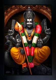 CrowdHall Lord Murugan Photo Frame | Murugan Ji photo ( 10x13.5 IN ) Religious Frame