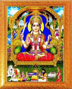 SUNINOW JAI SANTOSHI MAA | SANTOSHI MAA | HINDU FOLKLORE |GODDESS PHOTO Religious Frame