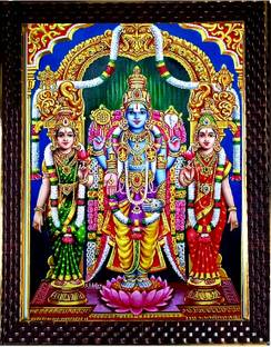 FRAMTASTIC Balaji Padmavathi Photo Frame |Tirupati Balaji Photo Frames|God Photo Frames Religious Frame