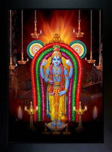 CrowdHall Guruvayurappan Photo Frame ( 10x 13.5IN ) Religious Frame