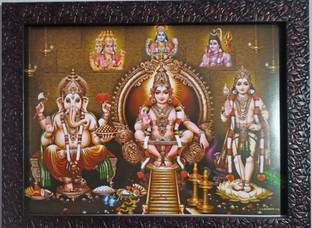VGS MARKETINGS God Ganesh Ganapathy Ayyappan Iyyappa Kartikeya Murugan Religious Frame