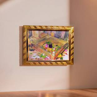 Rhaa Baba Kashi Vishwanath Photo | Elegant Shivling from Kashi Temple Acrylic 16 inch x 20 inch Painting