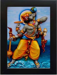 PY Creation Lord Vishnu Varaha Avatar (The Boar) Religious Frame