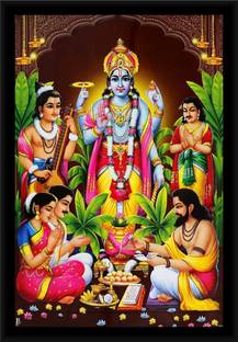 inkart craft Satyanarayan Bhagwan Religious Frame