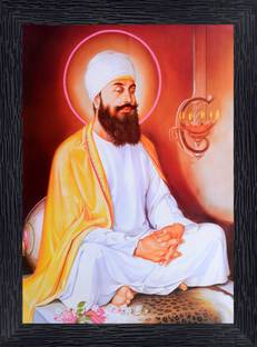 Bmsales Bisrat Creations shri guru teg bahadur ji photo frame size= 10 inch/ 13.5 inch Religious Frame