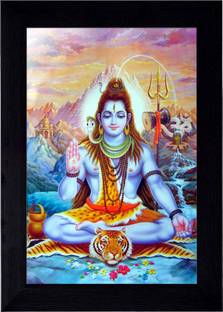 NLINKPRINTS Lord Shiva/Shiv/shankar/bholenath ji photo frame Home Decorative Painting Religious Frame