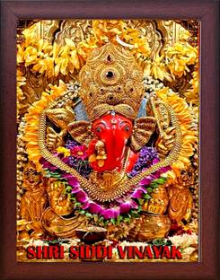 FRAMTASTIC Shree Siddhivinayak Ganapati Large Photo frame Religious Frame