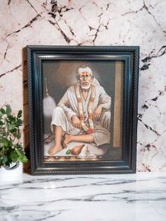 Gurucharan Shirdi Saibaba Dwarkamai Photo frame Religious Frame