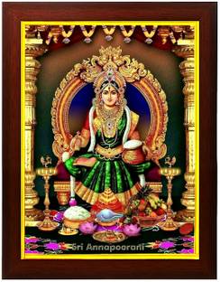 Zig Zag Maa Annapurna Devi / Mata Big Large Size Religious Frame