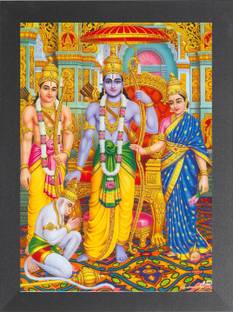 Nuoshopping Sita-RAM/JAI SIYA RAM/SITA RAM/Jai Shree Ram/laxman/hanuman/ram darbar Religious Frame