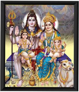 Zig Zag Lord Shiva & Family Big Large Size Religious Frame