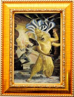 DECORPRINT DESIGN BRASPATI DEV/LAXMI NARAYAN/LAXMI/NARSHIMA/SATYANARAYAN/VISHNU/DHARM Religious Frame