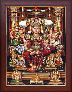 SAI BALAJI ACRALICS Lalitha Devi Photo ( 9 X 11 Inch ) Religious Frame