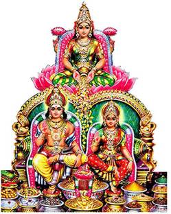 Giriram Photos Sri Lakshmi Kubera Bhagawan Medium Size (8" x 6") Photo Wooden Cutout Religious Frame