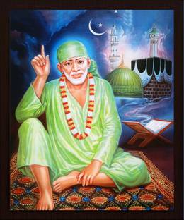 Darsh Craft Sai Baba Religious Frame