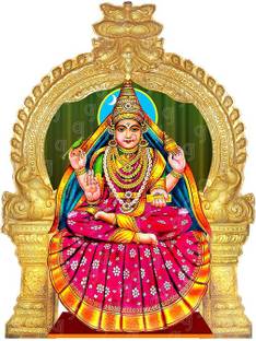 Giriram Photos Sringeri Sri Sharadamba - Small Size (6" x 4" Inches) Photo Cutout Religious Frame