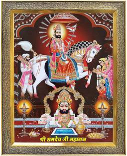 koshtak Shree Ramdev Pir On Hourse & Samadhi Religious Frame
