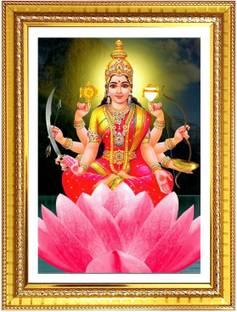 HitechMart Dhairya lakshmi Photo Frame 10x14 Inches Religious Frame
