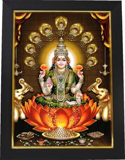 DropTopDecor Dhana Lakshmi God Photo Frame Religious Frame