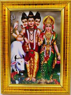 TPT Guru Dattatreya Anagha Devi | Dathathreya Dathaguru | Size (6 x 8 inch) Religious Frame