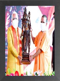 Nuoshopping yogi ji and modi ji photo frame Religious Frame