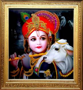 SUNINOW Big size 5D Bal gopal photo frame (45 x 45 cm ) Religious Frame