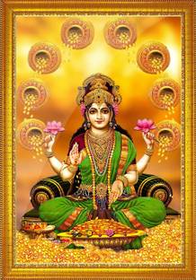 jog craft laxmi ji photo, laxmi ji panna, diwali poojan photo Religious Frame