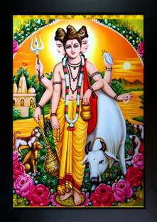 RV SALES Dattatreya Photo Frame Religious Frame