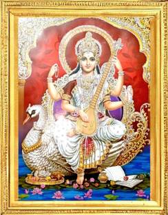 SUNINOW Saraswati maa photo frame big size Religious Frame