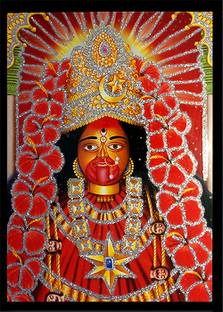 Deshkart E Commerce TARA MATA (5 INCH X 7 INCH) LAMINATED PHOTO WITH BACK SUPPORT MOUNT Religious Frame
