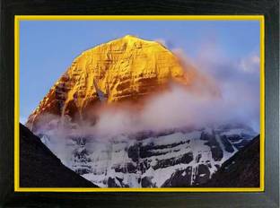 LOKANJ KAILASH PARVAT PHOTO FRAME | MOUNT LORD SHIVA SIZE 33 * 23 CM Religious Frame