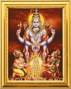 NDFRAME Kuber Lakshmi Kubera Lakshmi Kuber Laxmi photo frame Religious Frame