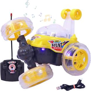 Xcillince Toys Remote Control Stunt Car 360° Rotation CAR Lights Music Rechargeable