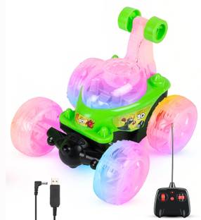 JOYWHIZ Rechargeable 360 Degree Rotation Stunt King Remote Control Stunning Move Car Toy