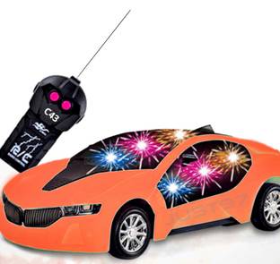 AS TRADERS Wireless Remote Control Fast Modern Car With 3D Light RCAR_ORANGE_A45