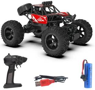 CADDLE & TOES Remote Controlled Rock Crawler RC Monster Truck, 4 Wheel Drive, 1:18 Scale