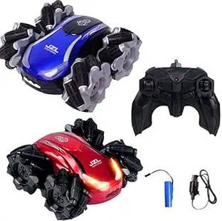 Vezimon Remote Control Stunt Car for Boys Double Sides Stunt with Soft tyre