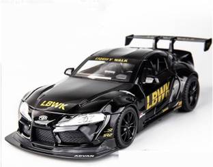 Akvanar 1:22 Toyota Supra GR LBWK Model Metal Pullback Toy light & music