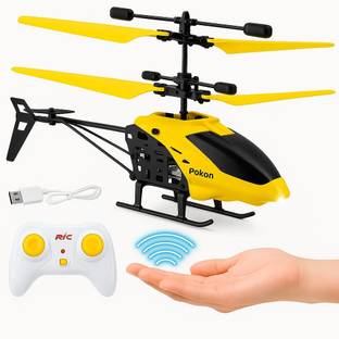 Prikuna Remote Control Infrared Induction Helicopter Toy with LED Light for Kids